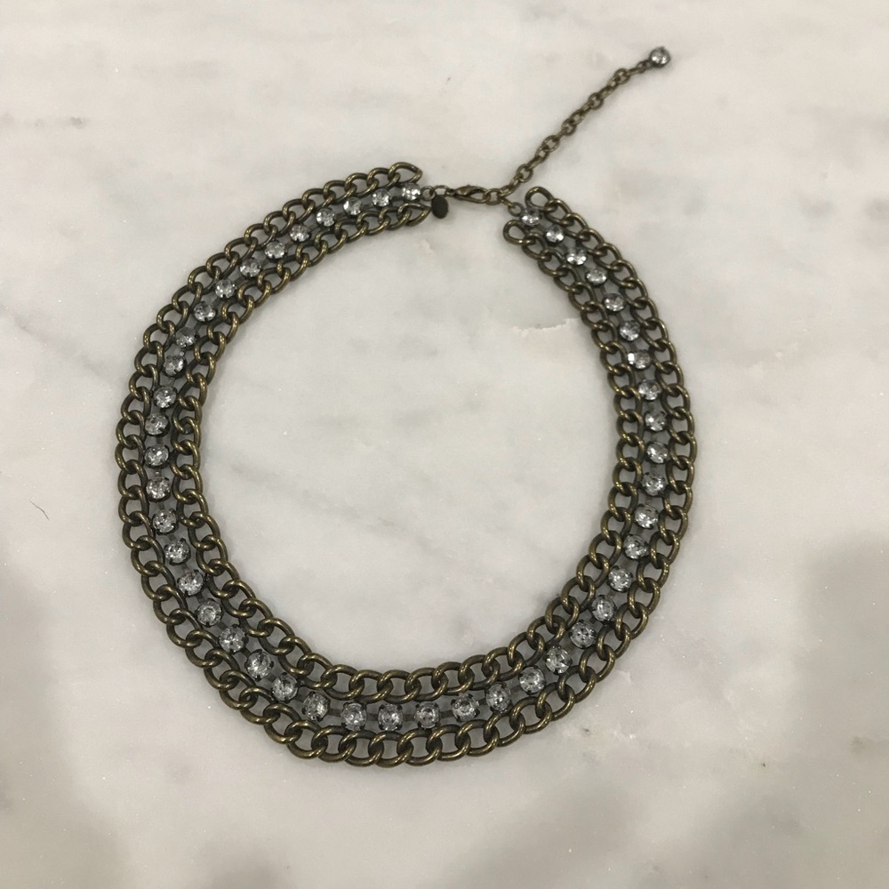 gold/rhinestone choker